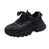 Zingj Version Of Dad Shoes Female Spring 2023 New Fashion Platform Platform Sports Shoes Student Tie Heighten Casual