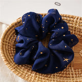 Star Chiffon Hair Scrunchies Women Elastic Rubber Hair Bands Girl Ponytail Holder Hair Ties Ropes Hair Accessories