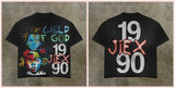 Men's T-Shirt Y2K Cotton Man Harajuku Street Hip-Hop Big Eyes Mouth Pattern Printing Super Classic 211-1-Outfit