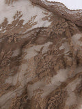 Open Front Lace Long Sleeve Crop Blouse- Outfit