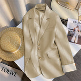 Spring Dress New High-End Design Blue Suit Jacket Women Korean Oceanic Korean Version Of Casual Suit