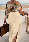 Autumn Fashion Casual Shoulder-Strapped Holiday Dress Two-Piece