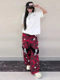 Camouflage Bumpy Hop BF Trousers New Personality Women's Hottie Loose Casual