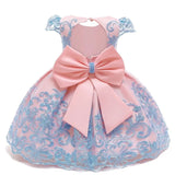 Dress Lace Pageant Frock Prom Gown Flower Beading Princess Dress 1-10Y Kids Clothing Elegant Children Birthday Party