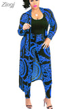 New African Print Elastic Bazin Baggy Pants Rock Style Dashiki SLeeve Famous Suit For Lady/women coat and leggings