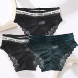 Lace Sexy Women's Panties Finetoo Mid-waist Temptation Transparent Hollow Out Underwear Female Underpants Briefs