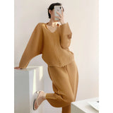 Folded Straight Hair Folded Women's Fashion Autumn Suit Folded Light Luxury Temperament Fashion