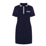 Women Polo Dress Shirt 2022 6XL Oversized Above Knee Mini Work Party 5XL Female