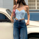 Summer Fashion Trend Women's New Slings A Word Shoulder-To-Shoulder Repair Body Strap Inside A Small