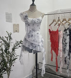 Pure Windy Irregular Lotus Side Hottie Slings Sling Vest Ribbon Ribbon Ribbon Ribbon Ribbon Ribbon Ribbon Sleeveless Top