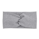 Women Headband Turban Solid Color Girls Knot Hairband Hair Accessories Twisted Ladies Makeup Elastic Hair Bands