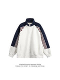 Three Bar Bump Color Collar Casual Jacket Jacket Men's Spring And Autumn Design Zipper Open Shirt
