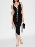 Autumn 2024 New Sexy Hanging Neck Babes Taut-Bumed Dress Evening Dress