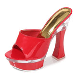 Zingj 14 Cm High Thick Heel Wedge Sandals Slippers Women's Summer Non-Slip Platform Sexy Versatile