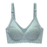 Sexy Latex Seamless Bra Women Push Up Underwear Gathers Shock-Proof Pad Female Intimate Fashion Soft Plus Size
