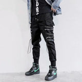 Men's Autumn And Winter Loose Tide Brand Ruffian Handsome Ins Hip-Hop Hip-Hop Wide-Legged Pants With Many