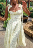 Summer Floral Print Midi Dress- Outfit
