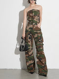 Personality Hipster Wind Series 2025 Autumn Chest Button Door Multi-Pocket Women's Casual