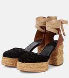 Lady Cl Red Bottom Porch Sandals High Heel Thick Base Anti-Slip Waterproof Table Height Showing Thin Velvet Face
