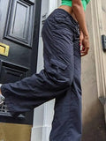 Washed Pocket Solid Cargo Pants- Outfit
