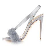 Banquet High-Heeled Sandals Ball Plush Sandals Chengdu Supply