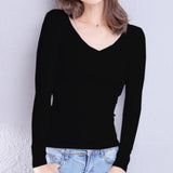 2022 Brand New Cotton Women's T-shirt Long-sleeved Solid Color Women T-shirts Leisure Woman T shirt for Female Tops