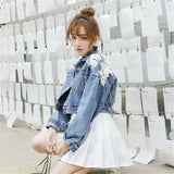 Flower Tassel Jean Denim Jackets For Women Clothes Chaqueta Mujer Coat Female Chaquetas Tunic Oversized Outerwear