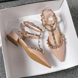 V's New Bag Head Wearing Sandals Women's Fashion Tips And Rivet Sexy Code