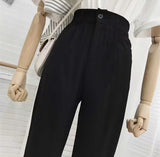 Zingj Sense Wide Leg Pants Female 2024 New Spring And Autumn Thin High Waist Black Suit Pants Loose Straight Leg Casual