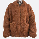 New Spring Women Teddy Bear Coat Stand Collar Loose Plush Jacket Zipper Solid Warm Outwear Faux Lamb