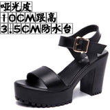 And Thick Waterproof Table Sandals Women High Heel With Heel Toe Model Show Shoes Buckle With Fish Mouth Sandals Shoes