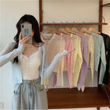 Knitted Cardigan Women Wear Air-Conditioned Sweaters In Summer 2023 New Style Design Minority Short Style