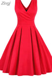 Women Clothing Summer Retro 50s 60s Red Navy Blue Dress Dots Pinup Rockabilly Sexy Party Tunic Dresses Vestidos de