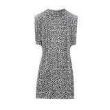 Women's Beads Dress Dress Sleeveless Party With Cushioned Shoulder Mini Dress