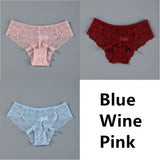Sexy Women Lace Panties Underwear Seamless Transparent Panties Thongs Low Waist Hollow Briefs Solid Female Panty