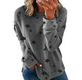 Loose Oversized Urban Leisure Long Sleeves T-shirt Printed