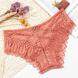 Sexy Panties Women Lace Low-waist Briefs Female Hollow Out Underwear Solid G String Lingerie Transparent