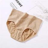 Seamless Panties Female Middle Waist Underwear Physiological Pants Crotch Cotton Briefs Honeycomb Embossed Warm