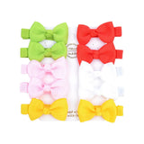 Cute Mini Bowknots Hair Clips For Baby Girls Colorful Ribbon Boutique Barrettes Hairpin Headwear Kids Hair