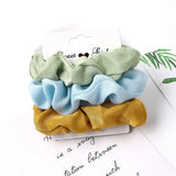Set Scrunchies Hair Ring Candy Color Hair Ties Rope Autumn Winter Women Ponytail Hair Accessories 4-6Pcs Girls Hairbands