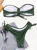 Zingj Outer Single Bikini Ladies Split Sexy Pleold Solid Color Bikini