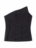 Red Corset Top Woman Off Shoulder Tops For Women Bustier Asymmetric Crop Top Woman Party Night Backless Lingerie Sexy