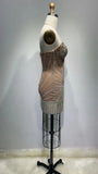 Hot Selling Sexy Hanging Neck Bra Bag Skirt Water Drill Twispy Dress Stage Performance Suit