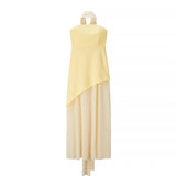 Women's Dress 2025 New Fashion Tie With Neck Tectorge Mesh Wiggle