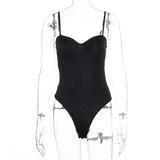 Women Fashion Summer Sleeveless Solid Color Bodycon Tops Tank Bodysuit 2021 Female Clothing Streetwear Wholesale