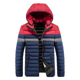 Parka Men\'s New Warm and Windproof Cotton Jacket Men\'s Windproof Casual Fashion Pure Color Parka