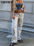 Cargo Pants Women Vintage 90S Streetwear High Waist Trousers Fashion 2022 New Autumn Y2k Overalls Baggy Straight