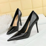 Zingj Vintage Fashion Women's Shoes Banquet High Heels Spring And Autumn Heels With High Heels Shallow Pointed Single