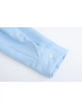 Women's Blouse Fashion Lapel Collar Blue Butterfly Shirts Long Sleeve Single Breasted Streetwear Casual Loose Female Blouses