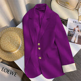 Spring Dress New High-End Design Blue Suit Jacket Women Korean Oceanic Korean Version Of Casual Suit